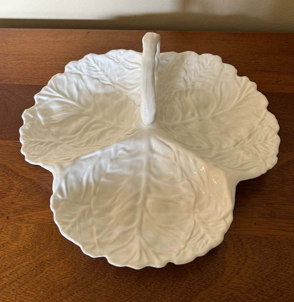 Vintage Coleport English Bone China Three Leaf Clover Serving Dish